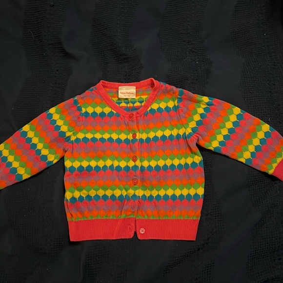 Hanna Andersson Pink and Colorful Knit Sweater - Picture 1 of 6
